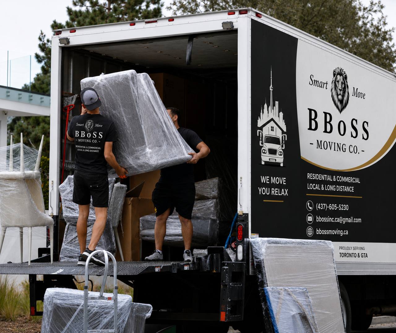 BBoSS Moving Co. crew loading a moving truck in Toronto